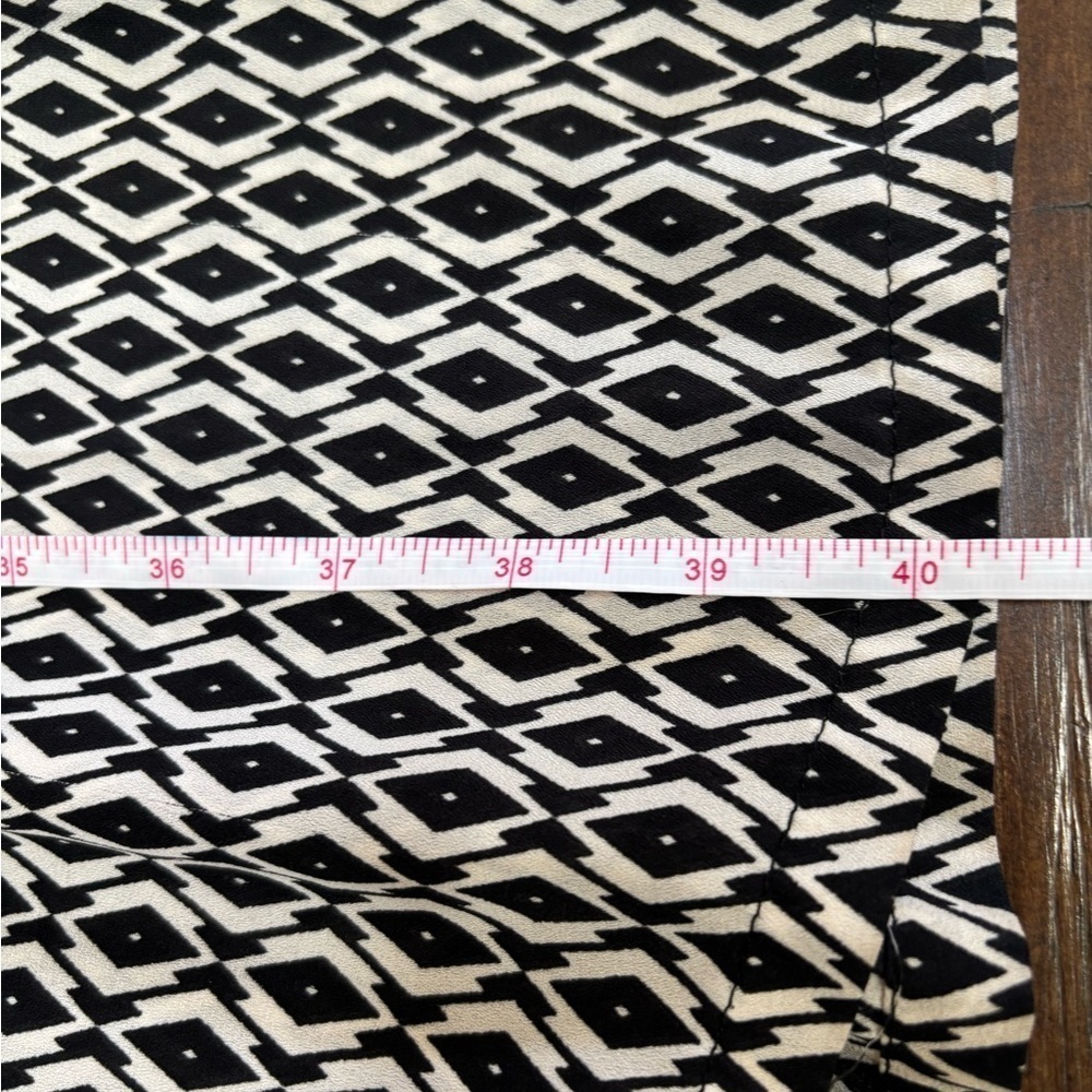 BAR lll Palazzo Black and White Geometric Wide Leg High Rise Women's Pants Sz M - Picture 6 of 9